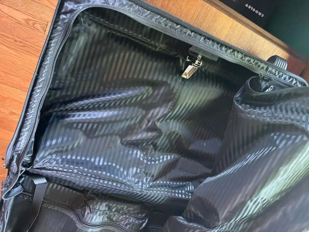 Tumi Alpha Black Wheeled Rolling Garment Bag Extended Trip Suitcase